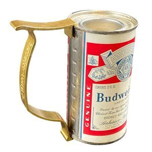 Vintage Budweiser Flat Top Can Coin Slot In Bottom
